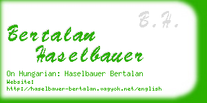 bertalan haselbauer business card